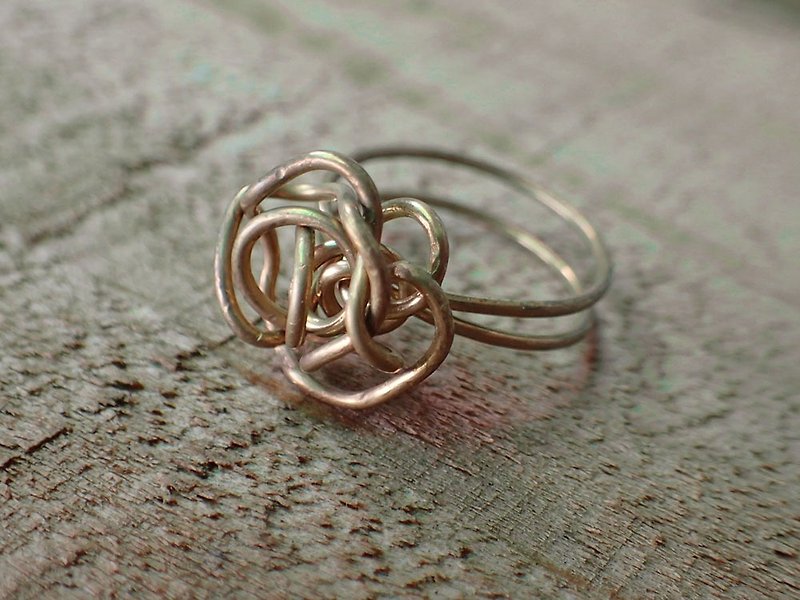 Rose ring, brass wire - General Rings - Other Metals Gold