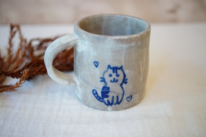 手捏咖啡杯  喵咪陶杯  100ml  濃縮咖啡杯 精品咖啡 - 咖啡杯/馬克杯 - 陶 咖啡色