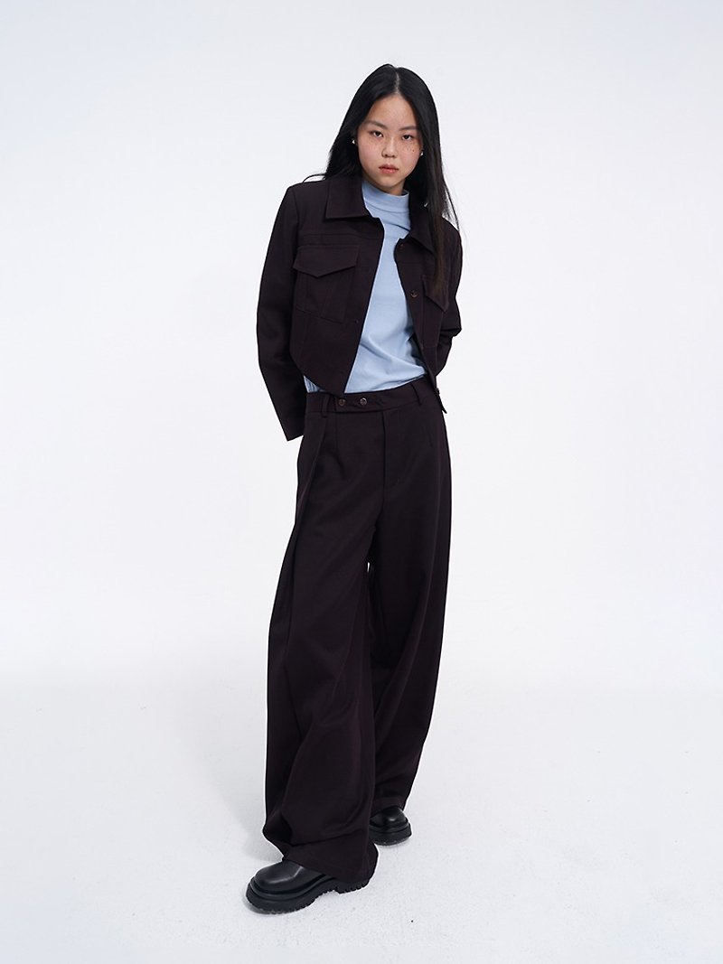 VIEW Fashion Sculptor slimming pants - กางเกง - ขนแกะ สีดำ