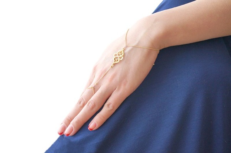 【14KGF】Ring Bracelet, Oriental Filigree - ブレスレット - 金属 ゴールド