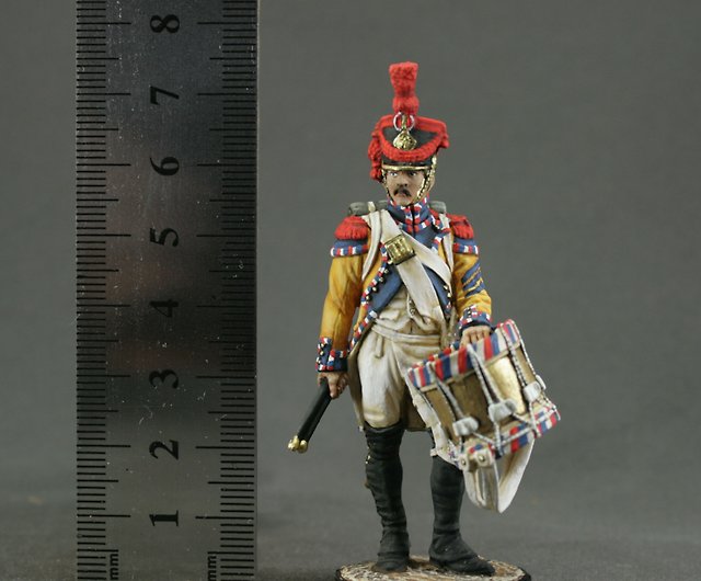 Painted Tin Toy Soldier Grenadier 3rd Drummer 54mm 1/32 