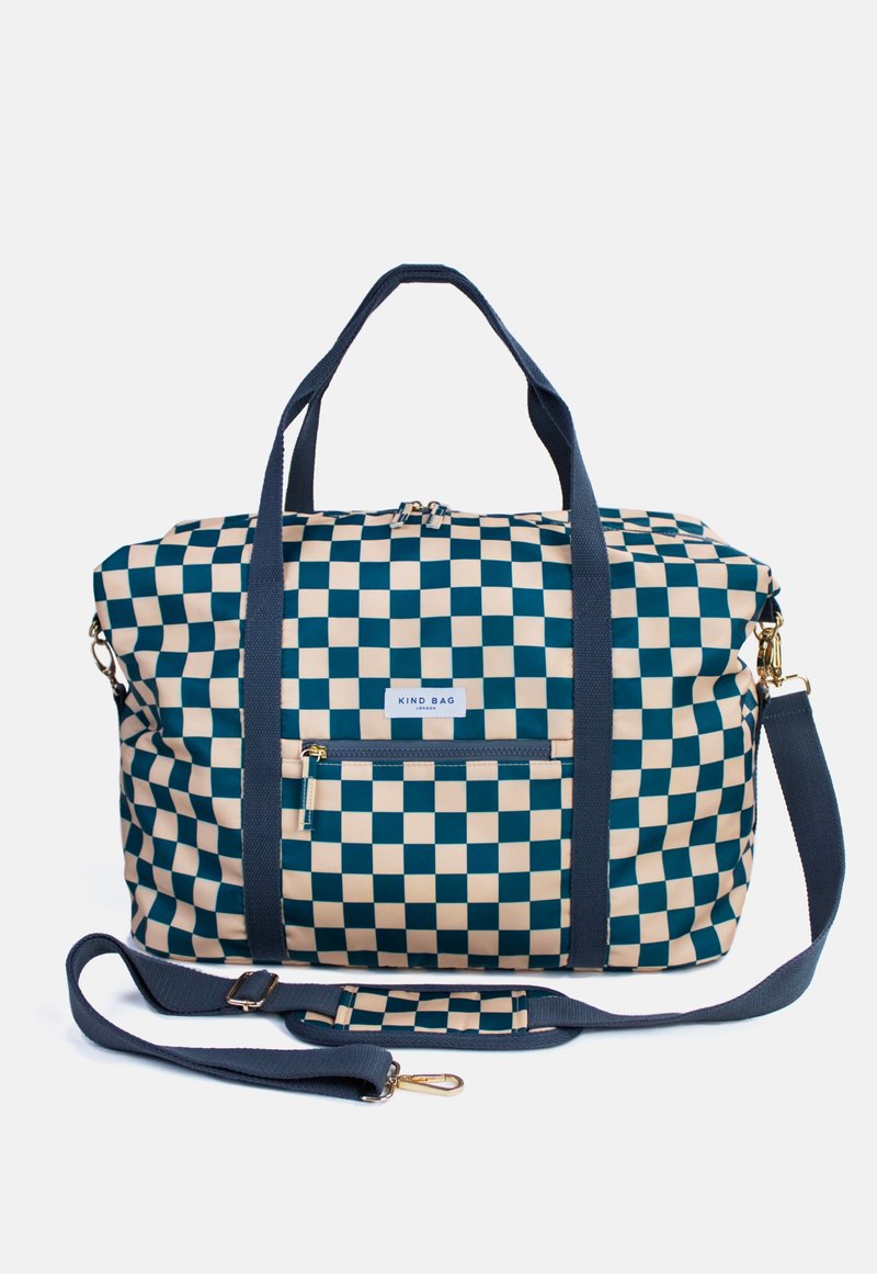 British Kind Bag-Eco-Friendly Weekend Bag-Checkerboard Green - กระเป๋าเดินทาง/ผ้าคลุม - วัสดุอีโค สีเขียว