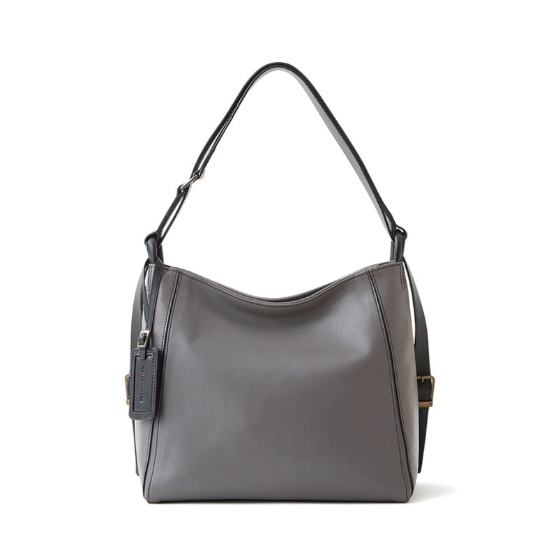 Yozora Night Sky Leather Dual-Purpose Bag M - Light Gray (While stocks last) - Handbags & Totes - Genuine Leather Gray