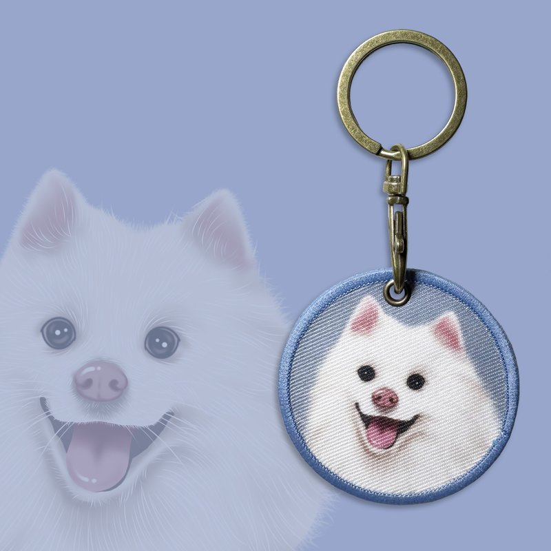 現貨 雙面 悠遊卡 吊飾 狐狸犬 鑰匙圈 狗 包包配件 送禮 紀念品 - 鑰匙圈/鑰匙包 - 其他材質 卡其色