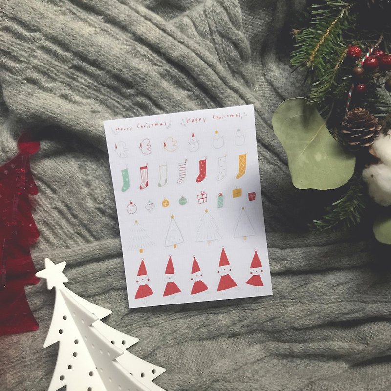 Christmas series cut stickers - Christmas for the elves - สติกเกอร์ - กระดาษ สีใส