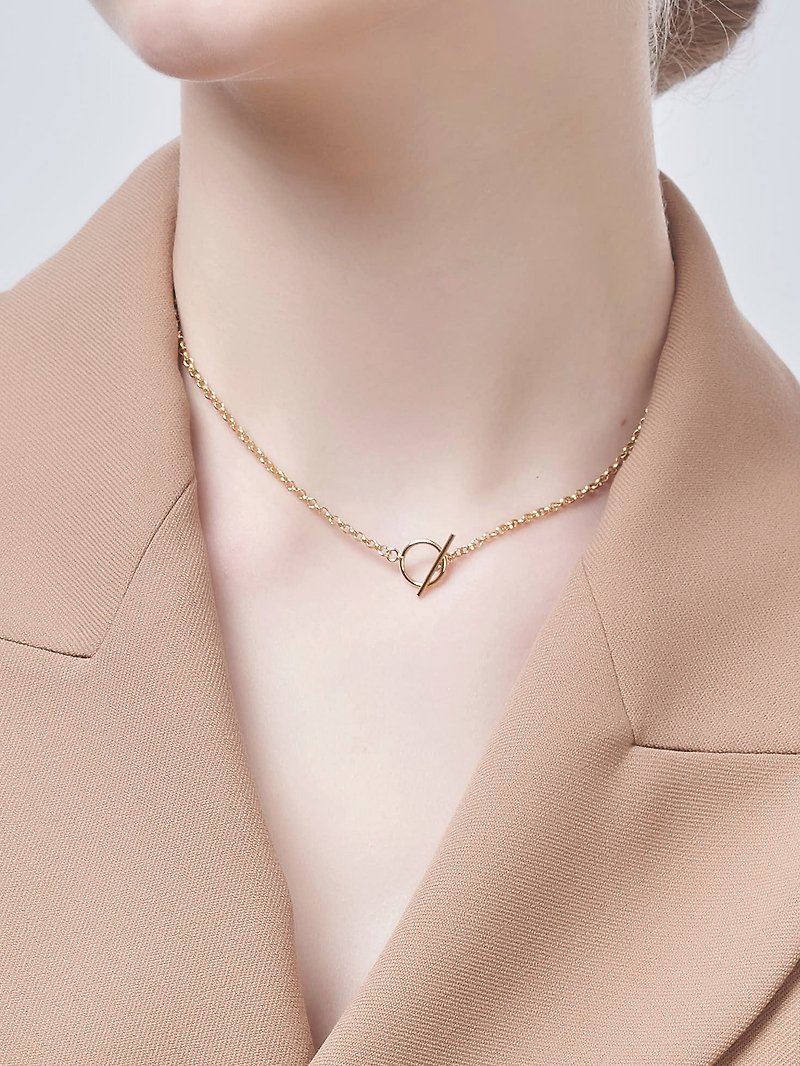 LESIS | Circle Necklace - Necklaces - Other Metals Gold
