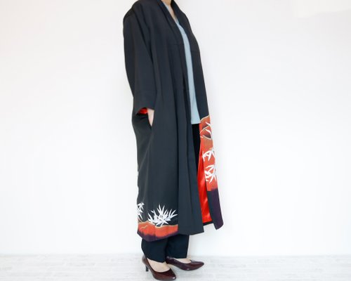 KIMONO LONG Coat -留袖を使ったドレスコート 1点ものです 着物