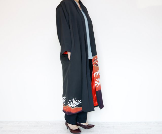 KIMONO LONG Coat -留袖を使ったドレスコート 1点ものです 着物