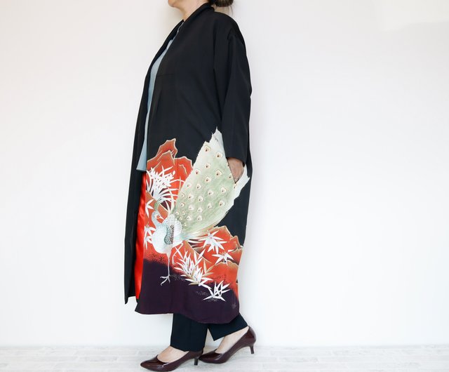 KIMONO LONG Coat -留袖を使ったドレスコート 1点ものです 着物