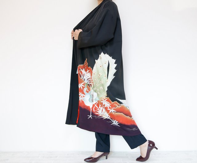 KIMONO LONG Coat -留袖を使ったドレスコート 1点ものです 着物