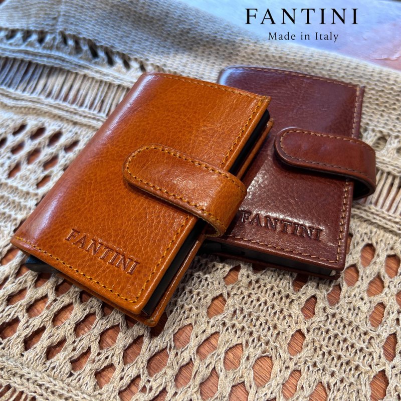 坦斯Tannex 彈出式皮革卡片夾短夾防盜皮夾錢包卡夾具備RFID - 錢包/皮夾/長短夾 - 真皮 