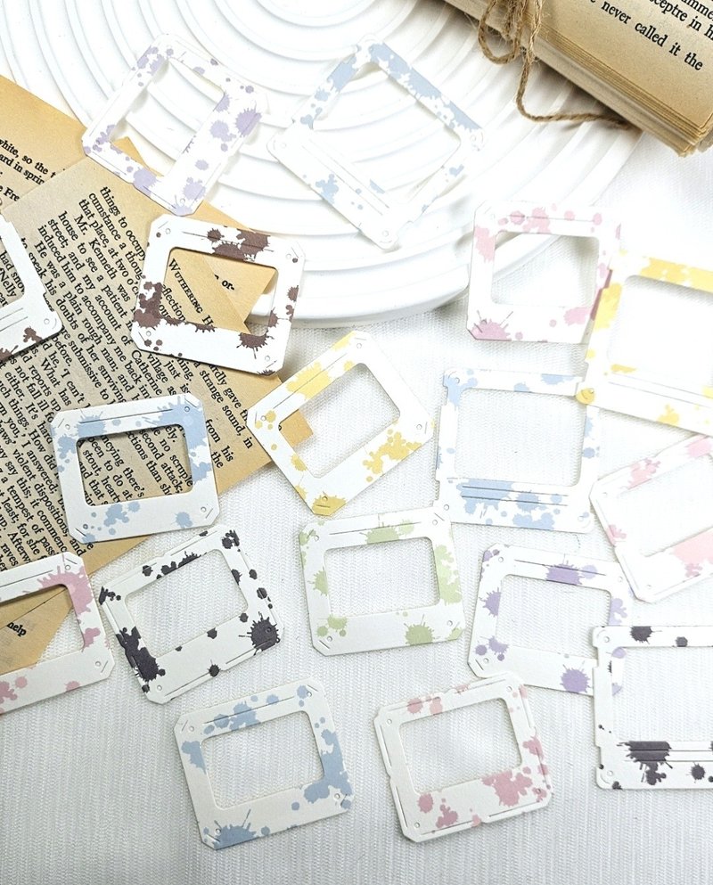 Ink Square Frame Die-cut - กระดาษโน้ต - กระดาษ หลากหลายสี