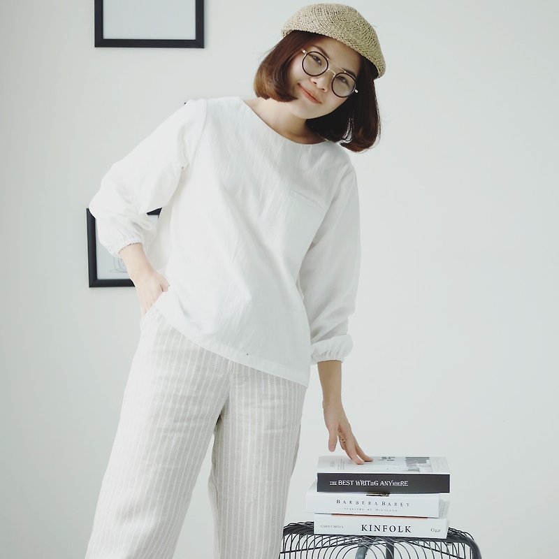 Yuri Blouse : cotton white - Women's Tops - Cotton & Hemp White