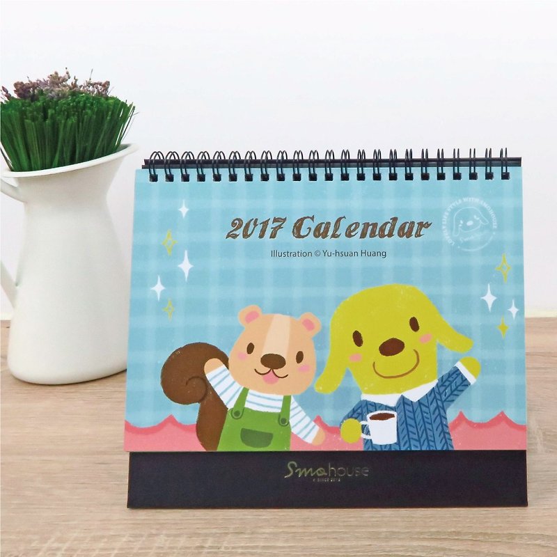 [2017] purchase plus illustration postcard desk calendar - ปฏิทิน - กระดาษ 