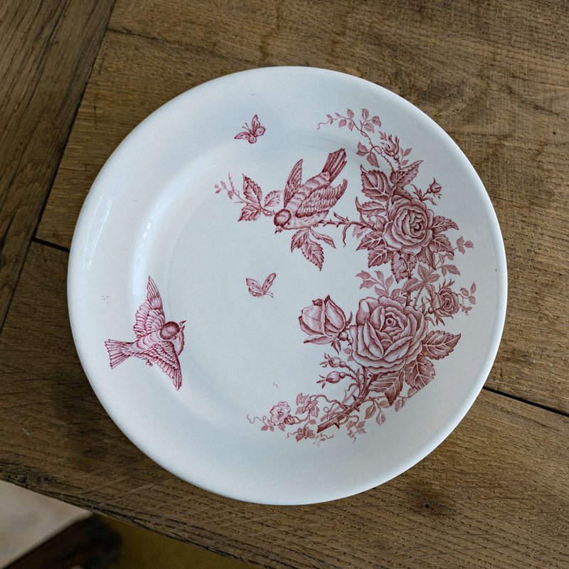 Vermillion dinner plate diameter 22.5cm - จานและถาด - ดินเผา 