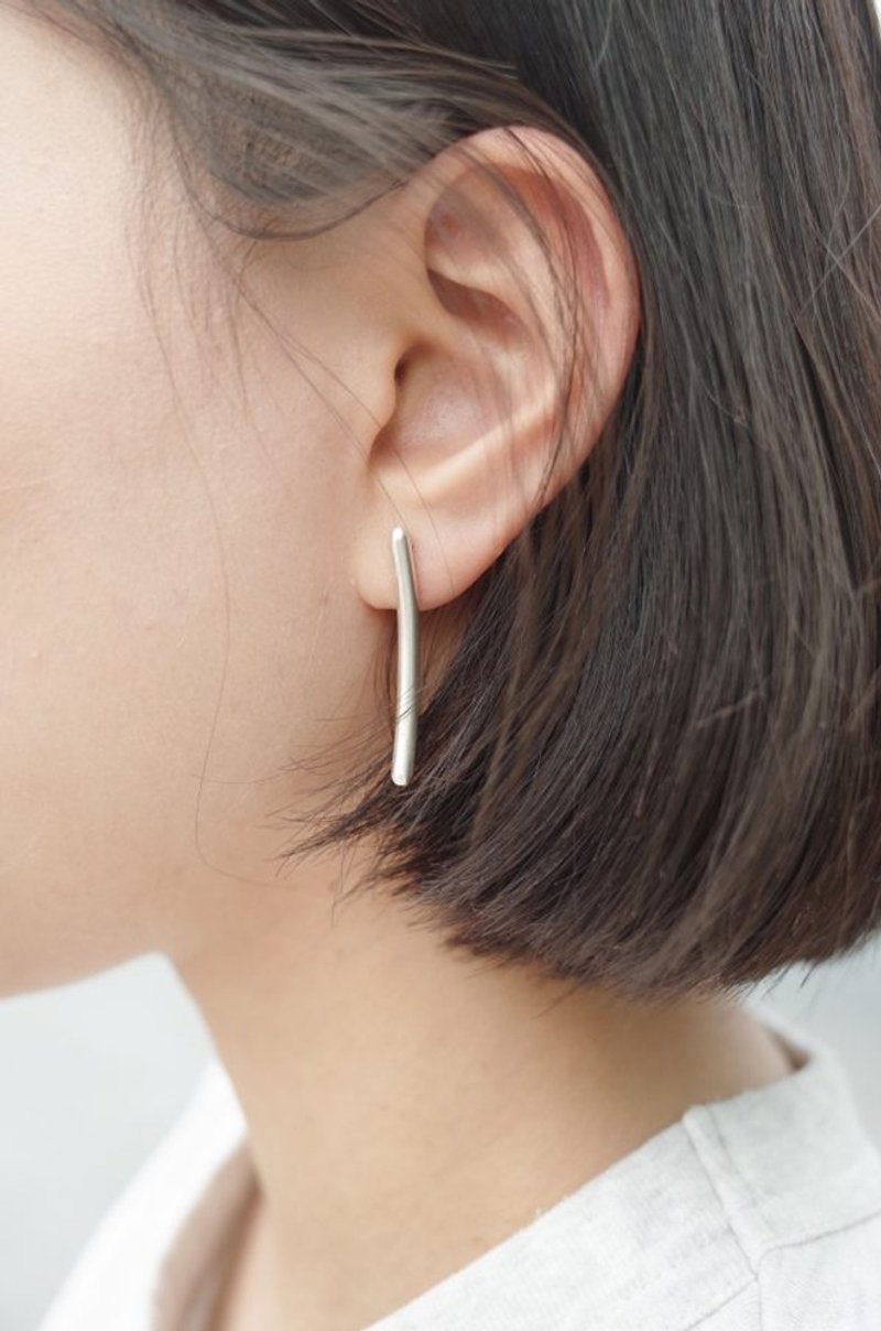 Not straight line earring - Earrings & Clip-ons - Sterling Silver Silver