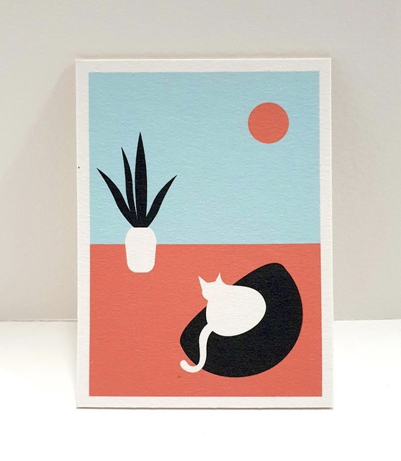ART PRINT | VN Cat 01 - การ์ด/โปสการ์ด - กระดาษ สีน้ำเงิน