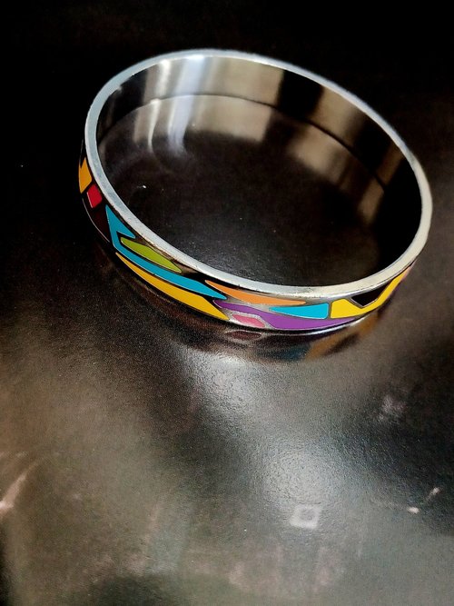 老時光製造所 vintage jewelry 亮麗彩色琺瑯手環