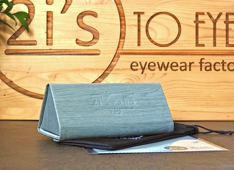 **Defective Product Discount** 2is BX03Wc Glasses Box│Wooden Grey - Eyeglass Cases & Cleaning Cloths - Other Materials Gray