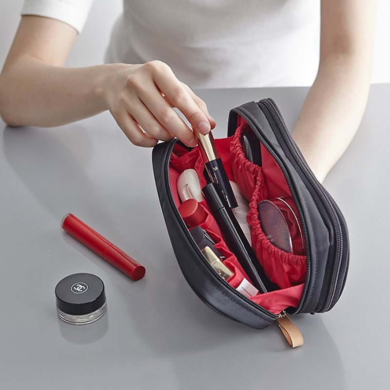 Korea ithinkso Multifunctional Storage bag makeup DOUBLE ZIP MAKE-UP - กระเป๋าเครื่องสำอาง - เส้นใยสังเคราะห์ 
