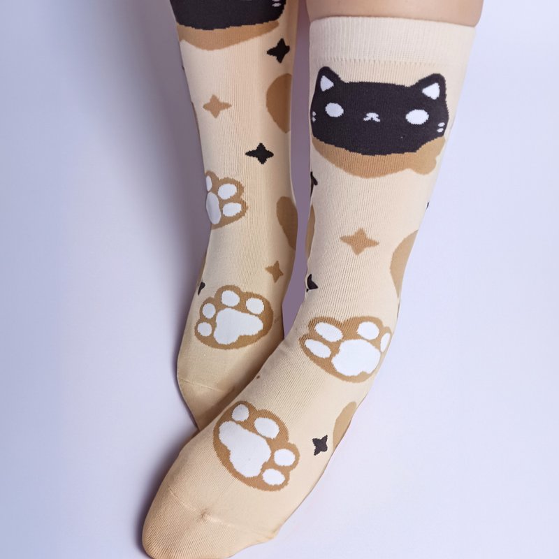 cute cat socks - ถุงเท้า - ผ้าฝ้าย/ผ้าลินิน 