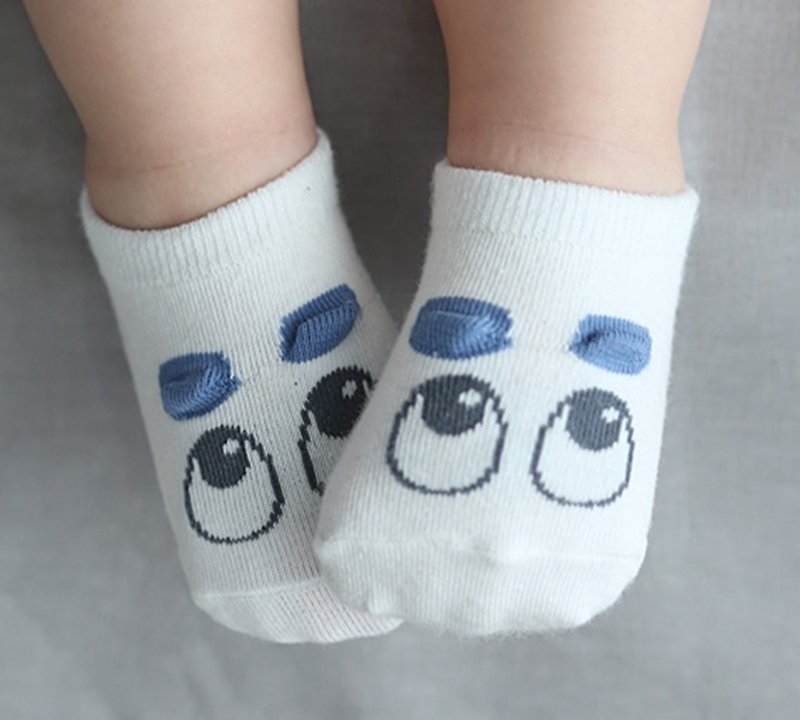 Clearance Sale - Happy Prince Big Eyes Children's Socks Made in Korea - Bibs - Cotton & Hemp Multicolor
