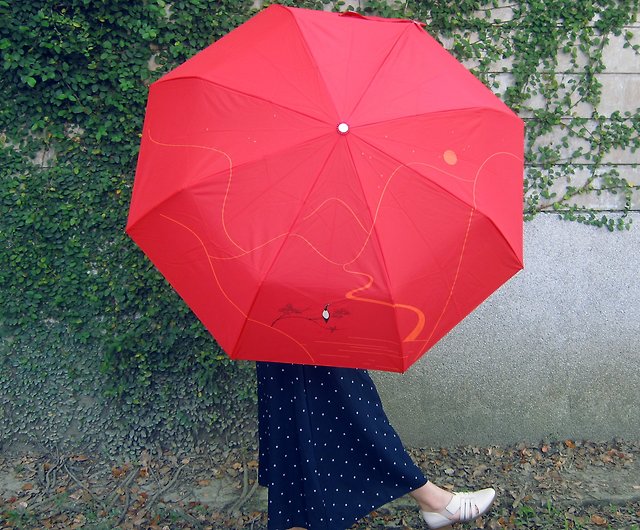 Møntvask udeladt Repræsentere Looking Away/Automatic Red Umbrella】/Automatic Windproof Folding Umbrella -  Shop jungle-find Umbrellas & Rain Gear - Pinkoi