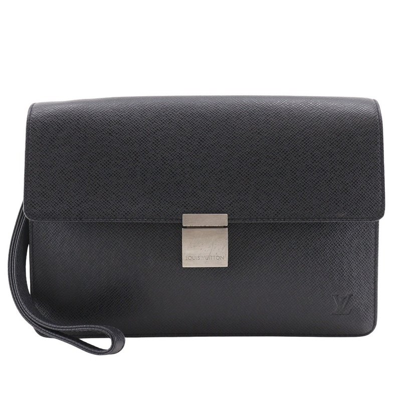 【日本直送】ルイ・ヴィトン LOUIS VUITTON セレンガ セカンドバッグ M30782 タイガ アルドワーズ 黒 メンズ【中古】 - 手拿包 - 真皮 黑色