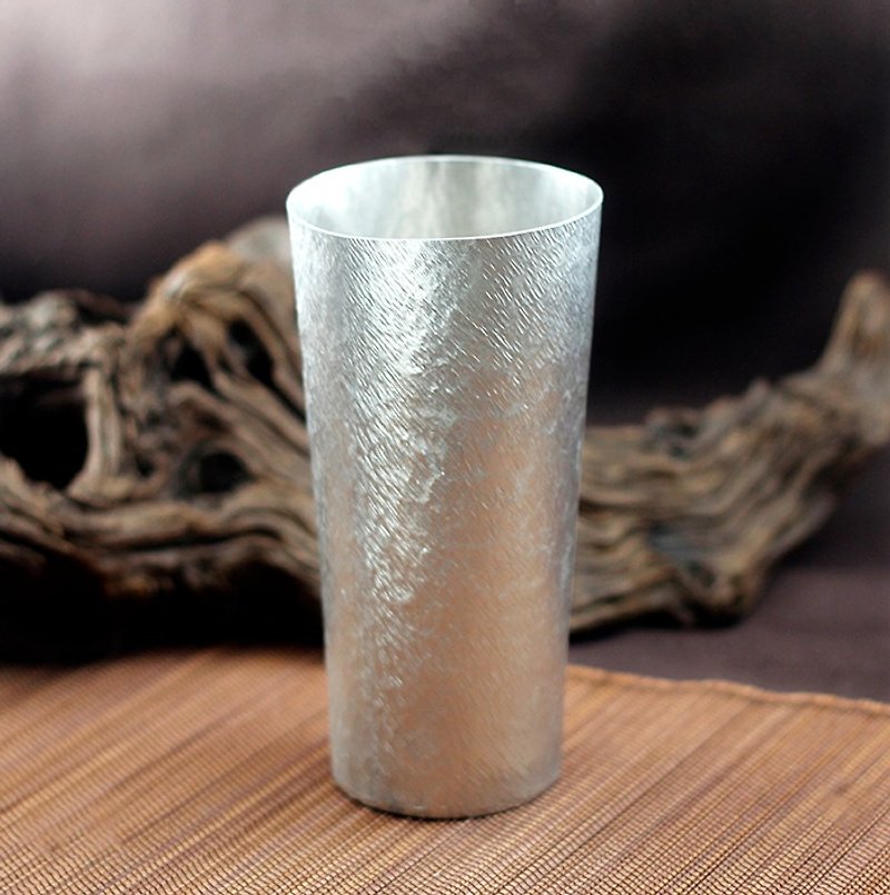 White tin hand-forged wine glass - ถ้วย - โลหะ สีเงิน