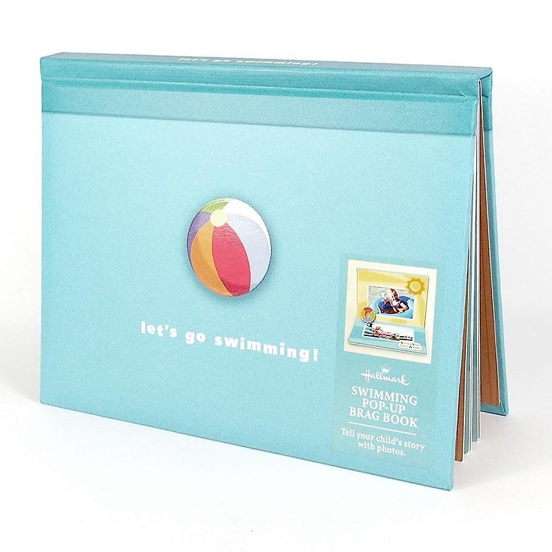 I love swimming three-dimensional photo book 9 pieces [Hallmark-acid-free photo book/photo album simple style] - Photo Albums & Books - Other Materials Blue