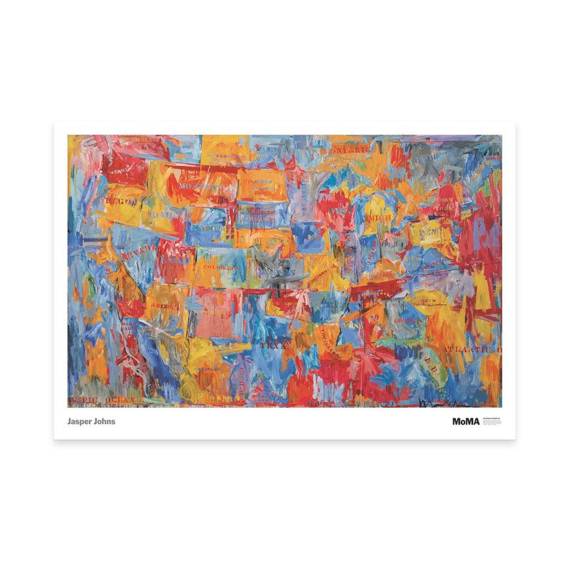 【原版海報】Jasper Johns : Map 1961 - 海報/掛畫/掛布 - 紙 