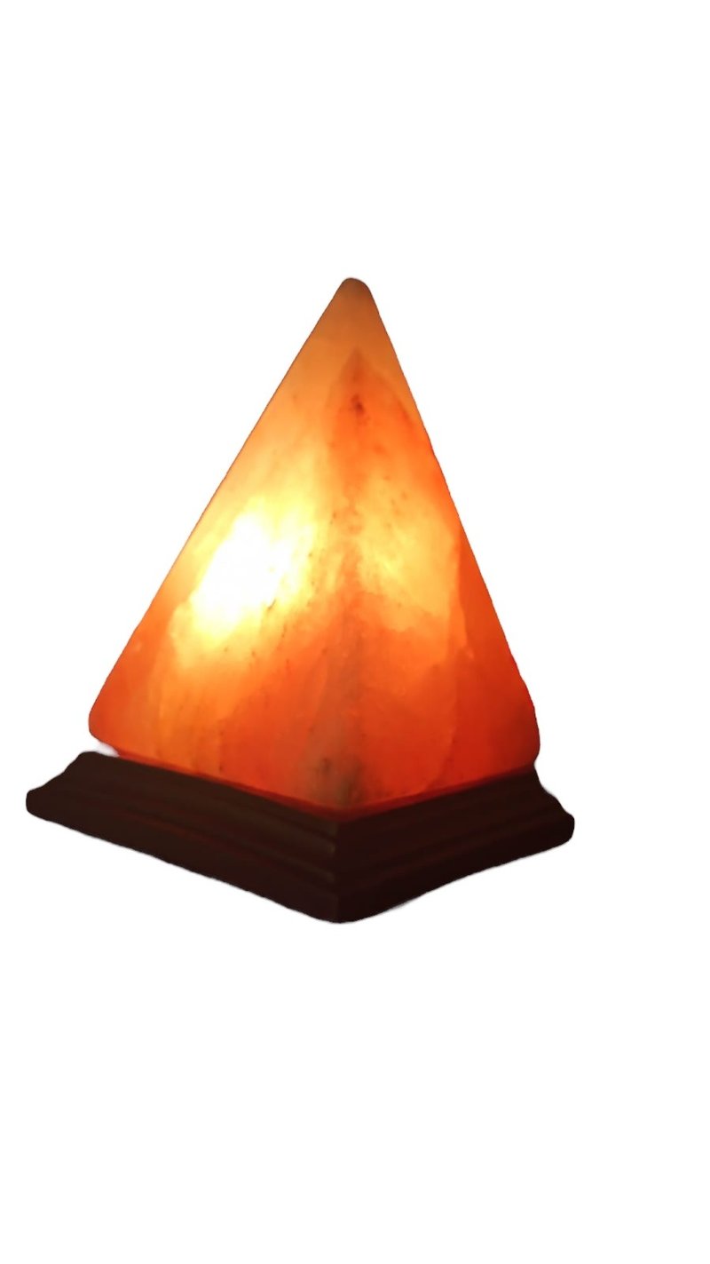 Himalayan natural rock salt lamp - ของวางตกแต่ง - วัสดุอื่นๆ สีส้ม