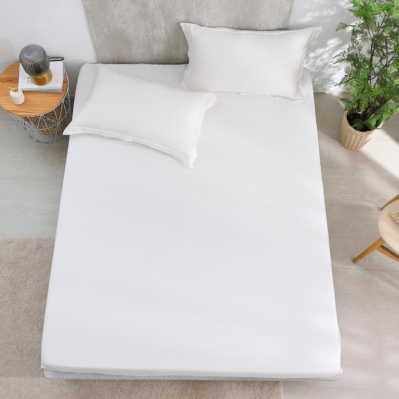 Hongyu 300 Woven Tencel Bed Bag Pillowcase Set Facila (Single/Double/Large/Extra Large) - เครื่องนอน - วัสดุอื่นๆ ขาว