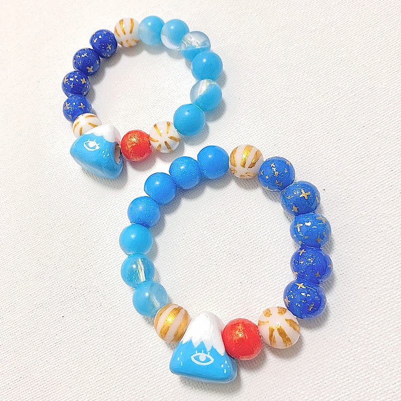 有眼富士山水球鏈 - 手鍊/手環 - 其他材質 藍色