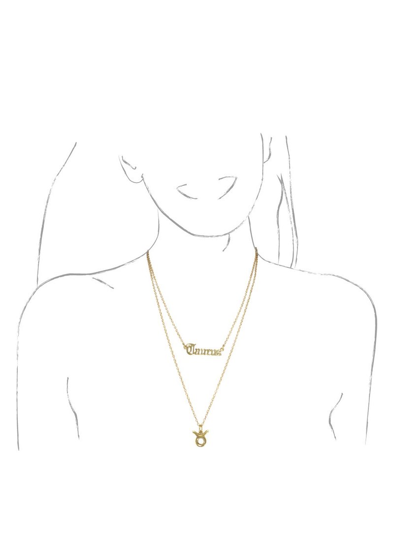 Taurus Astrology Horoscope Double Necklace. The Zodiac Collection. 2 Colourways - Necklaces - Other Metals 