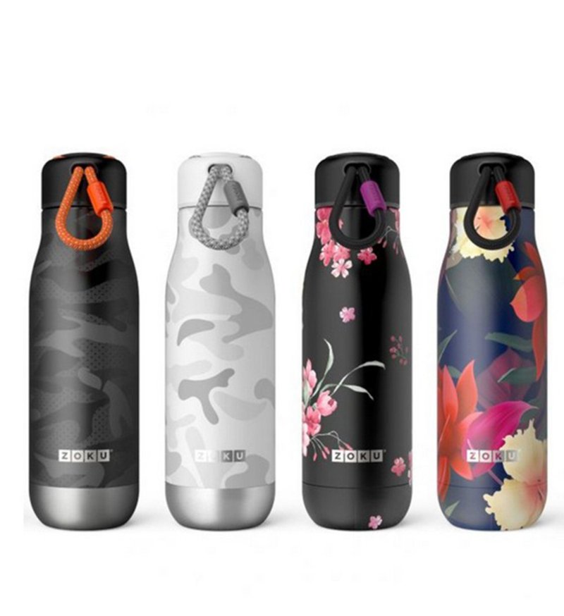 18oz Stainless Steel White Camo Bottle - Vacuum Flasks - Stainless Steel Multicolor