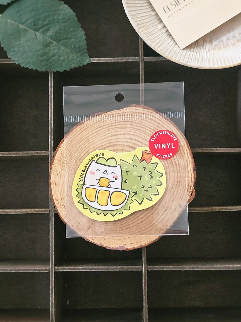Durian Kakpoot Sticker - 貼紙 - 其他材質 多色