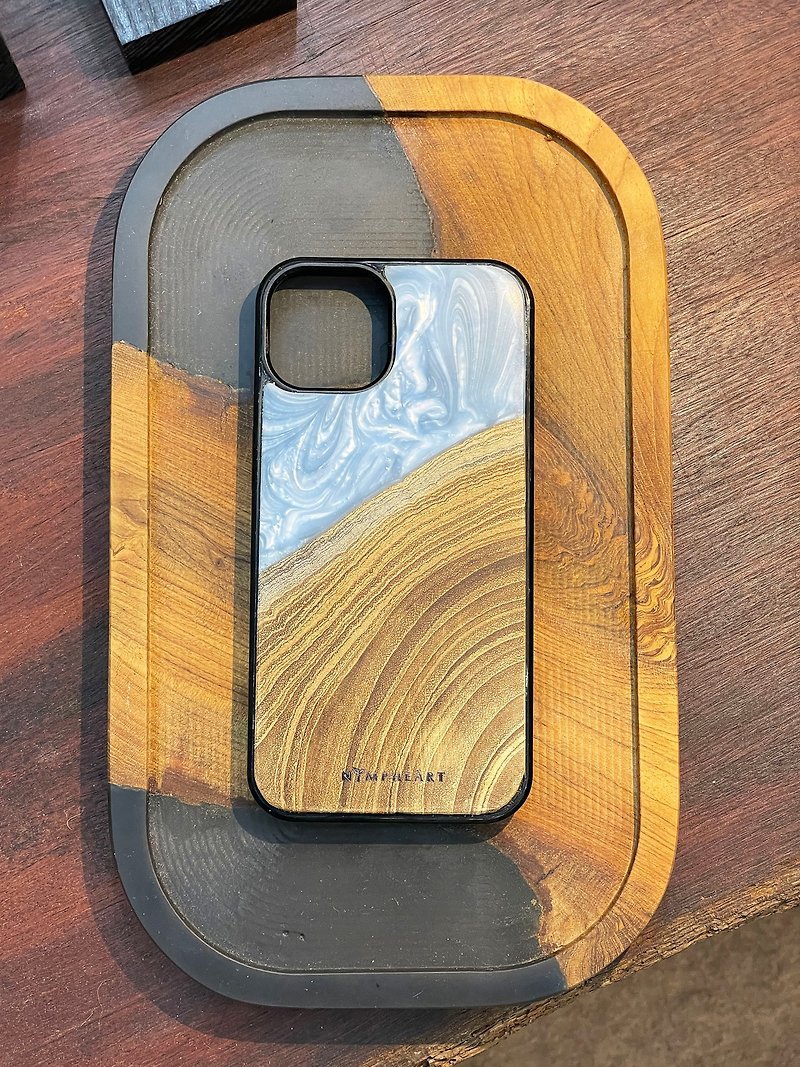"POOL" - wooden case phone - 平板/電腦保護殼 - 木頭 藍色