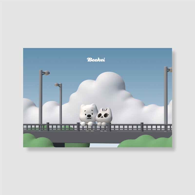 Pedestrian overpass | Beekei post card - Cards & Postcards - Paper 