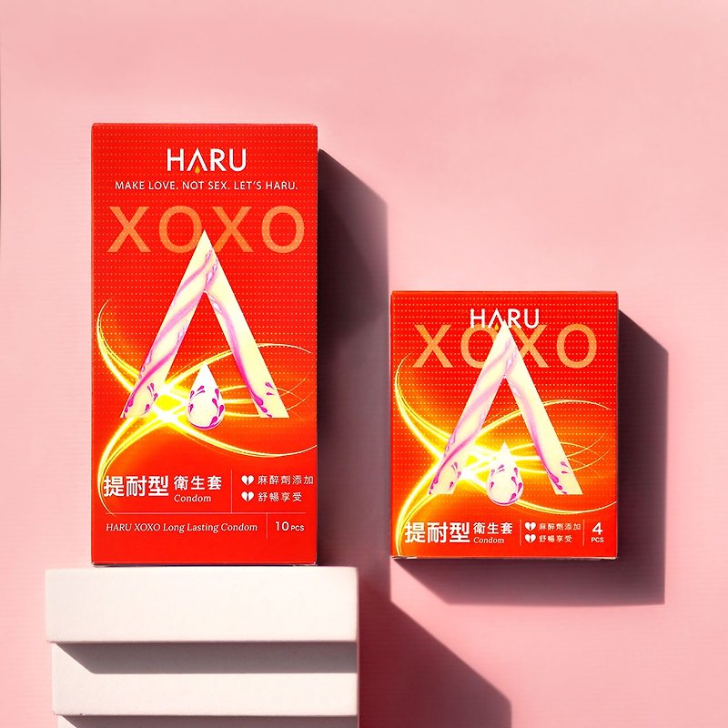 HARU XOXO Durable Condom (Anesthetic) - Adult Products - Latex 