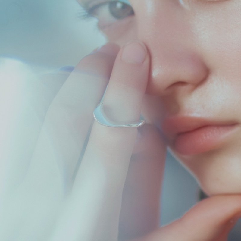 【絕版優惠8折】簡約925純銀戒指 - 戒指 - 純銀 銀色