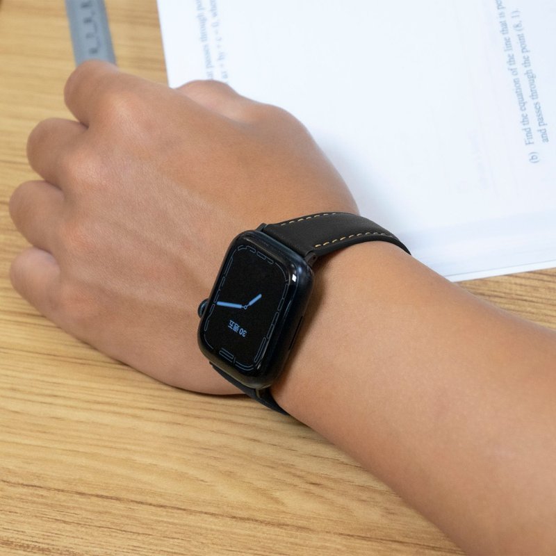 Torrii Apple Watch 錶帶 LUNA 真皮系列 - 黑色 - 錶帶 - 真皮 黑色