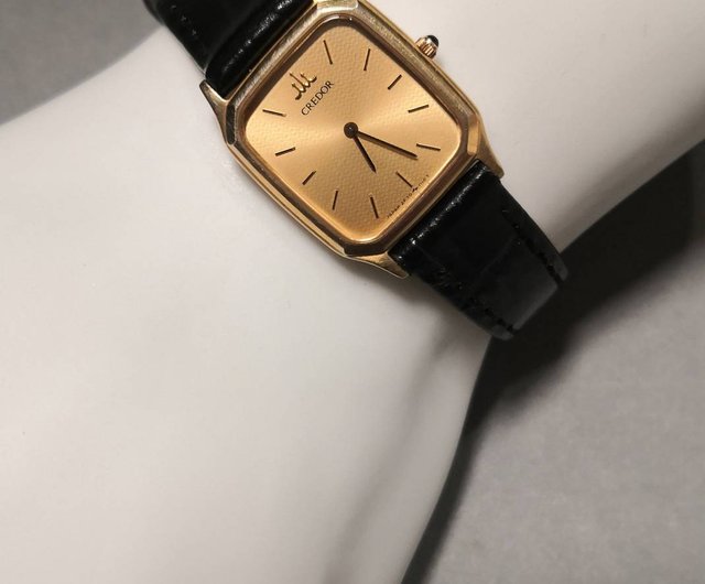 SEIKO CREDOR Japanese credor 1980s/quartz watch/14K gold/ladies