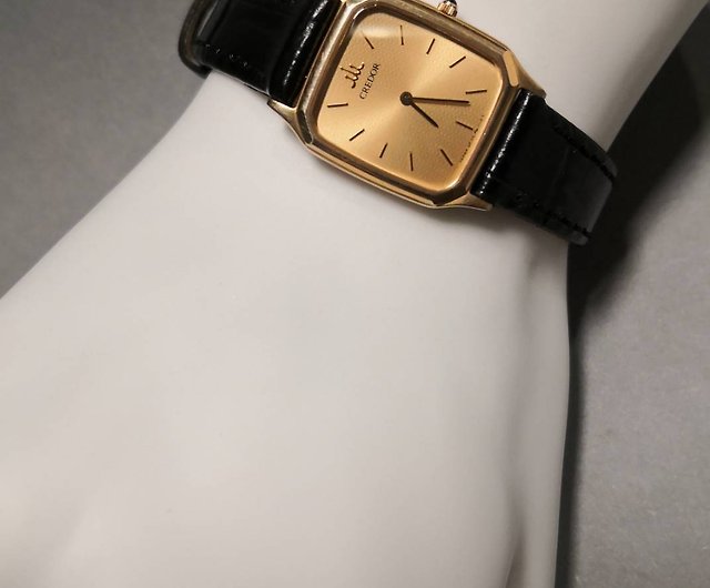 SEIKO CREDOR Japanese credor 1980s/quartz watch/14K gold/ladies