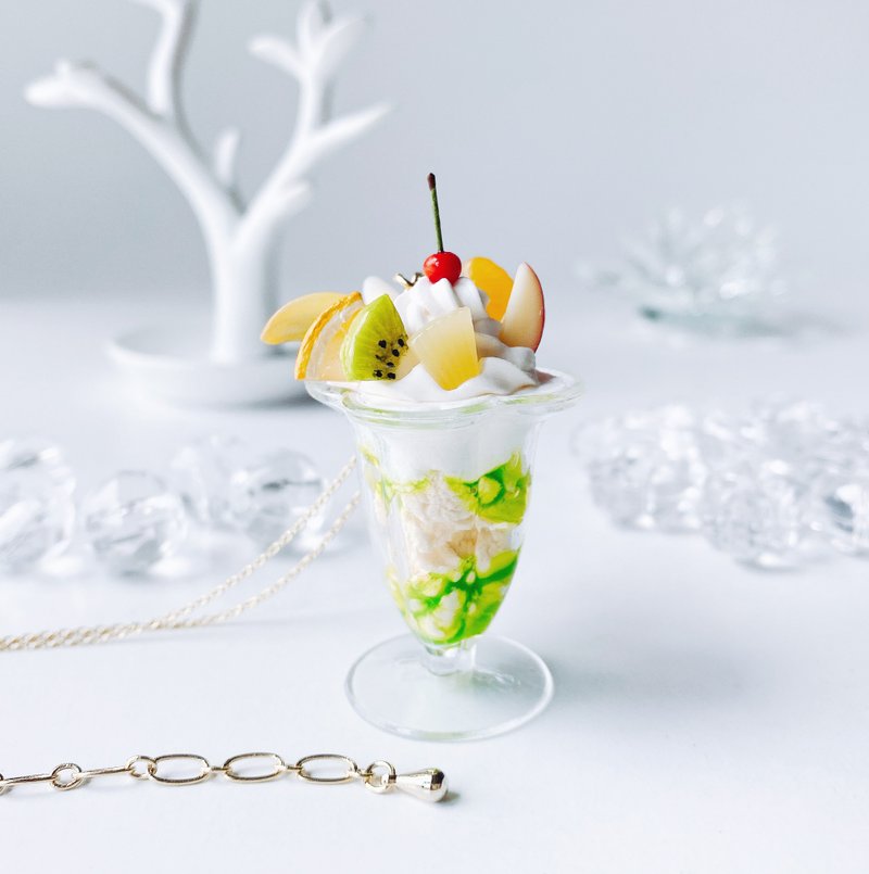 parfait  necklace fake sweets - Necklaces - Plastic Green