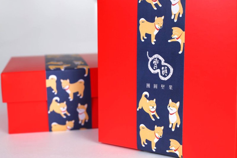 財犬旺福 堅果禮盒 - 堅果 - 紙 紅色