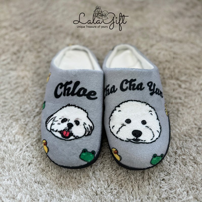 Customized Slippers / Cotton / Portrait Illustration Customization - Indoor Slippers - Cotton & Hemp Multicolor