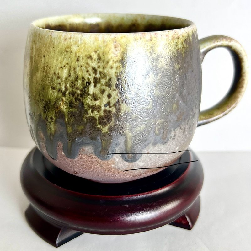 Colorful Wood Fired 6 Days Series Coffee Cup Green 31 This style is not available for selection - แก้วมัค/แก้วกาแฟ - ดินเผา 