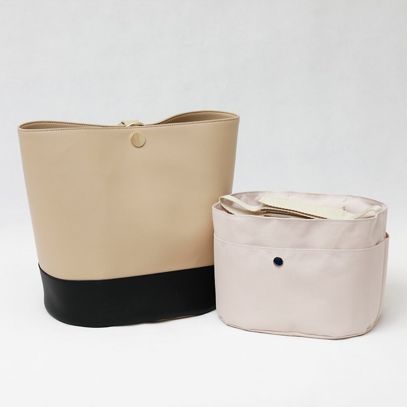 CEMY [rice and black] BEBEbag / multifunctional separate inner bag - กระเป๋าแมสเซนเจอร์ - หนังเทียม 