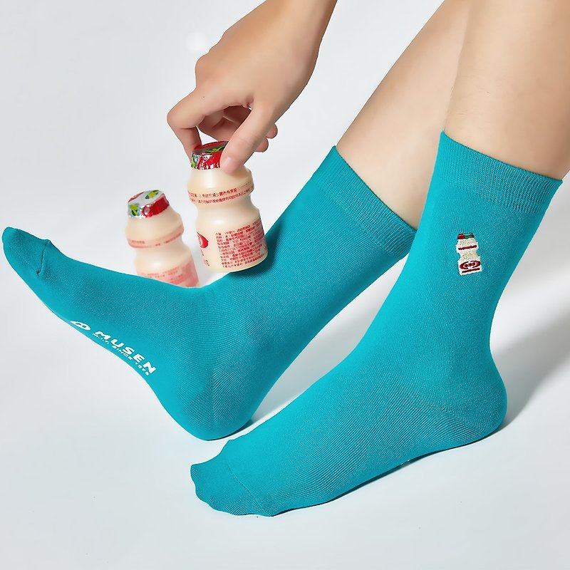 Embroidered Socks-Duo Duo Stockings|Middle Socks|Same Style for Men and Women - ถุงเท้า - ผ้าฝ้าย/ผ้าลินิน 